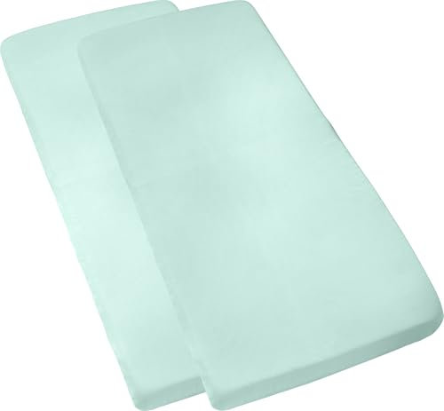 Erwin Müller Kinder-Spannbettlaken Murnau 2er-Pack Single-Jersey - Mint Größe 60x120 cm - 70x140 cm - hautfreundlich, atmungsaktiv, bügelfrei, strapazierstark