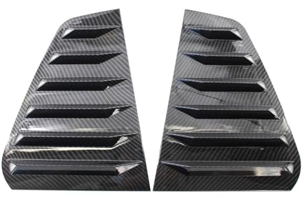 LeLeD Auto Heckscheibe Dreieck Fensterläden Dekoration Abdeckung Aufkleber Schutz Teile Für VW Golf 7 Golf 7.5 MK7/7.5 GTI GTD R Models,Außen Zubehör,A-Carbon Fiber