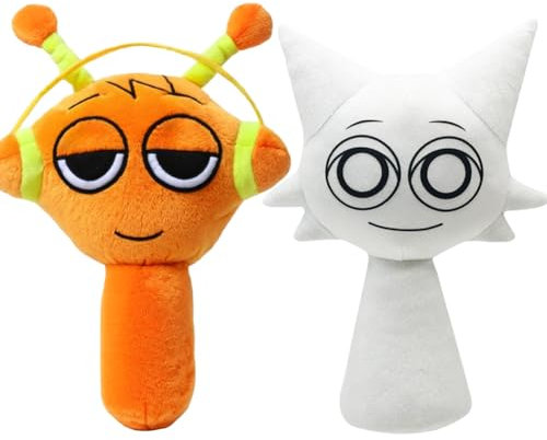 Kouipoie Sprunki Plüschtier,7.8 Weiches Kuscheltier für Kinder & Erwachsene,Lustiges Sprunki Plush Spielzeug als Geschenk zu Geburtstag,Ostern,Sprunki Toys Fans Lieben Es. (2PCS-D)