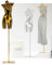 Weiblicher Schaufensterpuppen-Torso, Galvanisierte Schaufensterpuppe, Höhenverstellbar 59-79 Zoll, Hochzeitskleid-Schaufensterpuppe, Stabiler Metallständer For Kleidung, Modeschmuck-Ausstellung(Gold)