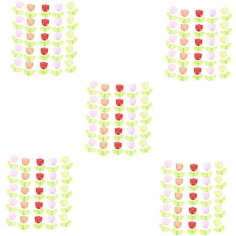 5 Sätze Tulpenperlen Deckelperlen Zum Basteln Spacerperlen Zahlenperlen Für Armbänder Bügelperlen Set Dekoperlen Buchstaben Glasperlen Für Armbänder Glasperlen Zum 100 Stück * 5 DIYEAH