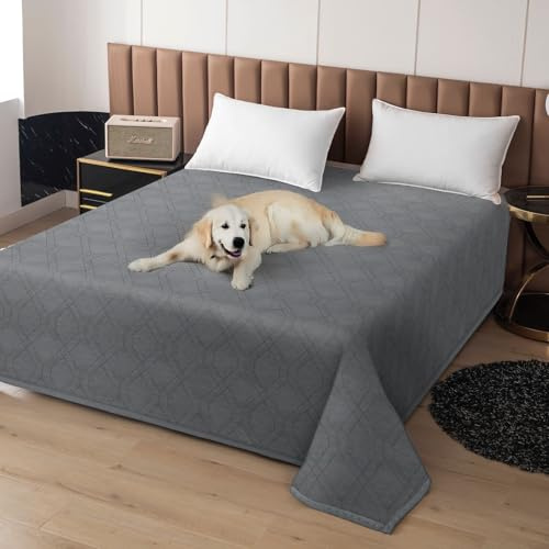 Luvore wasserdichte Hundedecke, rutschfeste Hundematte Hundedecke Sofaschutz Bettschutz, Robuste Katzendecke Schutzdecke waschbar für Sofa Bett Auto Unterwegs 172x208cm