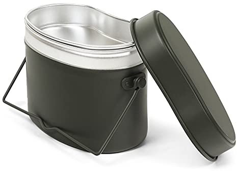 Mess -Kit, Aluminium Tragbare Messdose mit Klatschrahmen Zum Campen, Wandern, Außenkochen