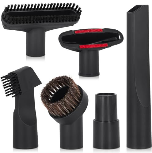 FERRGIA 6 Piezas Accesorios para Aspiradoras Universal Accesorios,Cepillos Repuesto para Aspiradora y Adaptador Cepillo Aspiradora Universal Apto de Aspiradoras de Calibre de 32 mm y 35 mm