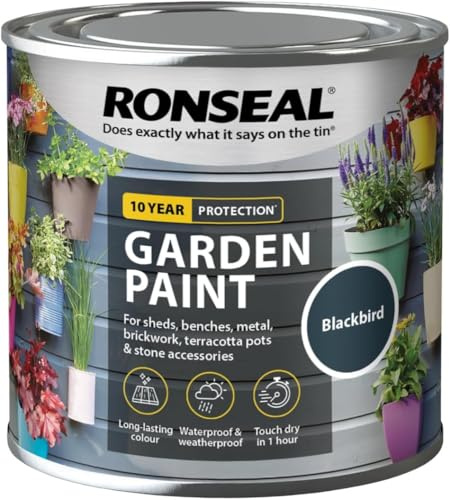 SuperGift.com Garden paint adds colour, waterproofs, and improves water repellence (BlackBird, 0.25 Liters)