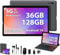 LORDWIT Tablets 10 inch Tablet Android 14, 36GB RAM+128GB ROM(TF 2TB), Octa Core 2.0 GHz, 5G WiFi/Widevine L1/Widgets/BT 5.0/8000mAh, WiFi Android Tablet with Keyboard/Case/Mouse/Earphones/Touch Pen