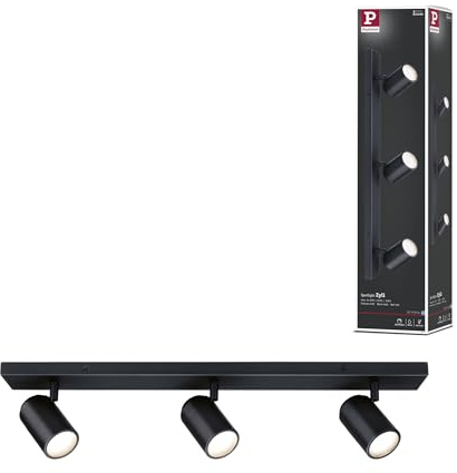 Paulmann 66777 Spotlight Zyli IP44 GU10 230V max. 3x10W dimmbar Schwarz matt