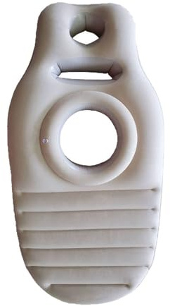 Generisch Yogamatte Für Schwangere, Bequeme, Beflockte, Aufblasbare PVC-Matratze Mit Loch, Bequemes Ganzkörperkissen, Schwangerschaftskissen Zum Schlafen,Grau