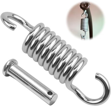 1 Set Heavy Duty Swing Hangers Hooks Φ16*70 Pin Φ6.5*φ34*130 Kit for Swing Egg Chair Replacement Parts Extension Spring Accessories for Outdoor Indoor Outside Porch Garden Swings