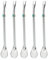 ULTECHNOVO 5 pièces Cuillères à Mélanger Filtrantes Acier Inoxydable Cuillère à Paille Réutilisable avec Design Élégant et Filtres pour Cocktails et Boissons Chaudes