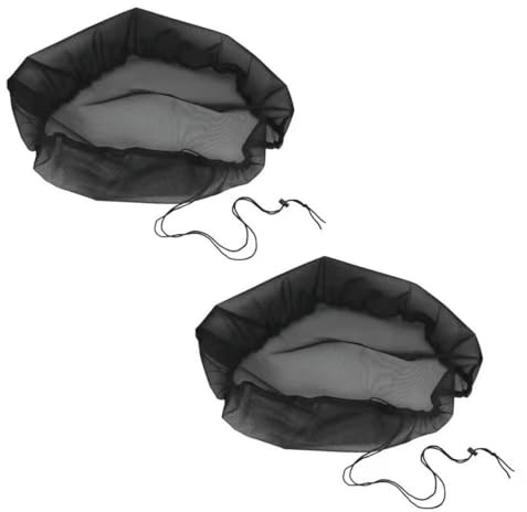 Abaodam Couvercle de Seau à Pluie en Polyester Noir 2pcs pour Citerne d'eau Extérieure, Protection Débris et Stockage Pratique, Adapté pour Usage Extérieur