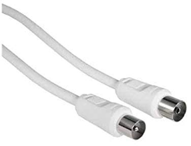 Hama Antennen-Kabel Koax-Stecker - Koax-Kupplung, 10 m, 85 dB, Weiß