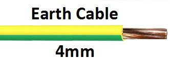 EARTH CABLE GREEN & YELLOW 6491X PER METER SIZE 4MM
