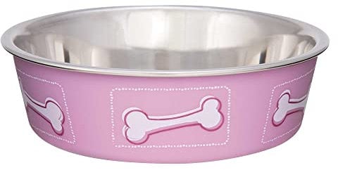Loving Pets Coastal Bella Bowl for Dogs, Small, Pink