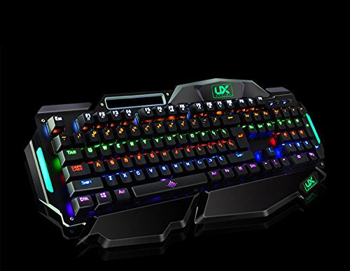 CCLOON Professional USB Wired Volume Control Gaming Keyboard Compatible with Windows 10/8/ 7, Windows Vista/XP/ 98, Mac (Black)