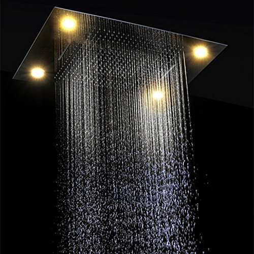 Gowe? 60 * 80 cm rettangolare 4 funzione soffione doccia LED con 4 luci esterne