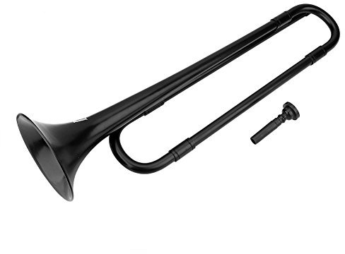 Trompete B Flat Bugle Call Trompete Musikinstrument mit Mundstück für Bandschüler(Schwarz) Instrument