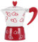 Taza de Café Exprés Roja Duradera Moka Pot, Cafetera Ligera, S/L Cappuccino para la Fabricación Casera Latte para Oficina(Red Heart Large)