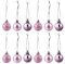 EXCEART 48 STK Weihnachtsbaum Anhänger Kugeln bruchfest Deko Kugeln Glitzer Weihnachtskugeln Baumkugeln Kunststoff Baumschmuck Box Set Christbaumanhänger in Glänzend Matt 3 cm Rosa