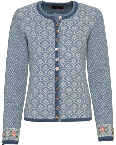Reitmayer Jacquard-Strickjacke Hellblau, 48