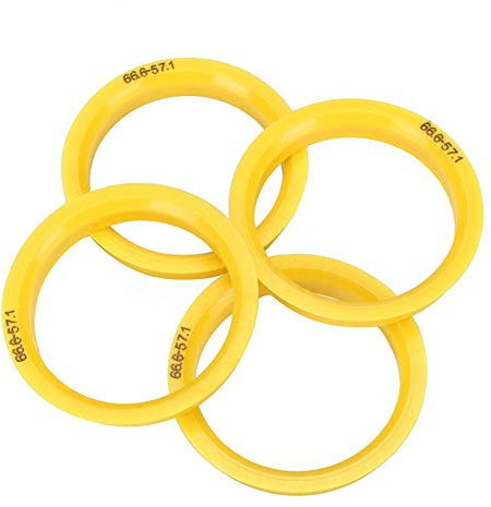 Huamengyuan Zentrierringe Auto-Ring, 4 Stück Zentrierringe Distanzring für Felgen Mittelnabe Dichtring Nabe Mittelring 66.6-57.1
