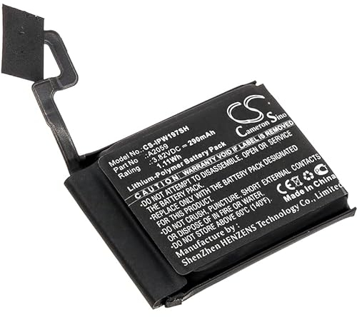 TECHTEK baterías Compatible con [Apple] A1976, Watch Series 4 44mm sustituye A2059