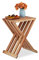 Relaxdays Klapptisch, Walnuss Holz, Wohnzimmer, Balkon & Terrasse, HBT: 44,5 x 34 x 28 cm, Beistelltisch klappbar, natur