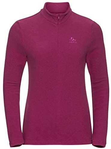Odlo Damen Langarm Shirt mit Reißverschluss ROY, festival fuchsia - raspberry fudge, XL