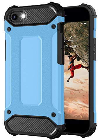 BYONDCASE Outdoor Hülle für iPhone SE 2022/2020, iPhone 7 Case iPhone 8 Hülle Blau [iPhone 8 Handyhülle Panzer Outdoor Hardcase] Ultra Slim kompatibel mit dem iPhone 7 & 8 Case