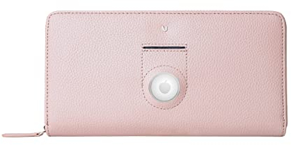 MAGATI Lady Wallet NARI mit AirTag Case - Geldbörse mit Münzfach für Damen - Geldbeutel aus veganem Premiumleder mit RFID-Schutz - Platz für Smartphone ohne Fundservice, Rose