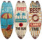Warmhm 3st Surfbrett Holzschild Surfbrett- Aus Holz Bin Surfen Mini-Surfbrett- Dekorationen Für Surfpartys Holzsurfbrett Klein Strandschild Holz Sommer Anhänger Strandurlaub