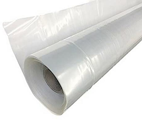 QOXEZY Serre en plastique transparent, bâche de film en polyéthylène très épais pour serre de jardin, travaux de peinture (2 m x 20 m)