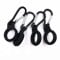 WeddHuis Karabiner Flaschenhalter Set mit 4 Stück in Schwarz - Wasserflasche Schnalle, Schlüsselanhänger Flaschenhalter Clip Haken für Camping, Wandern und Outdoor-Aktivitäten
