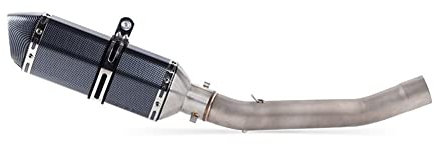 pour Kawasaki Z750 2010 2011 2012 2013 2014 2015 Silencieux D'échappement De Moto sans Lacet Milieu Moyen Tuyau Système Complet pour Z 750 Pot D'échappement Silencieux Moto Silencieux (Couleur : E)