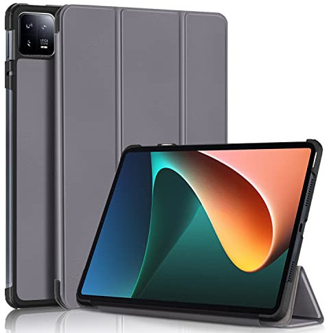 TOPCASE Funda para Xiaomi Mi Pad 6/Mi Pad 6 Pro 11 Pulgadas 2023,Ultra Delgada Funda con Función de Soporte y Reposo/Activación Automática,Gris