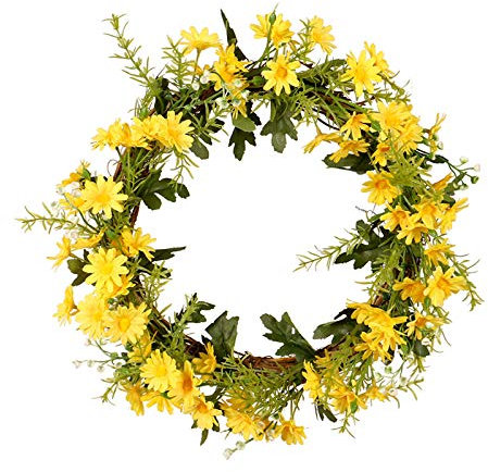 AVFORA Porta d'ingresso con Ghirlanda di Margherite Artificiali, Regalo di San Valentino, Album di Ritagli Fai-da-Te, Decorazione di Nozze for la casa