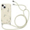 Yoedge Handykette Handyhülle für iPhone 12 Mini 5,4 Hülle mit Band zum Umhängen Einstellbar Kordel Aesthetic Case mit Blumen Muster, Weich TPU Silikon Stoßfest Schutzhülle Cover, Weiß