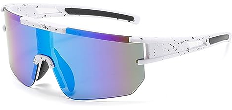 ATSGJLZN Sportbrille Sonnenbrille Herren Polarisiert, Fahrradbrille Damen Selbsttönend UV 400 Sport Polbrille für Outdooraktivitäten Angler Rennrad Fahrrad Mtb Wie Laufen Ski Brille Blue