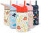 SANTECO Trinkflasche Kinder Edelstahl 350ml mit Strohhalm, Kinder Thermosflasche BPA-frei Wasserflasche Einfach zu Säubern, Thermoskanne Jungen Mädchen für Kindergarten Schule - Dino
