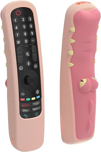 MOSHOU Custodia per telecomando per LG MR21GA MR21GC MR22GN MR23GN MR23GN, Custodia per telecomando per LG QNED Smart TV Custodia protettiva per telecomando LG 2022/2023 Magic (rosa)
