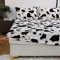 Luofanfei Winter Fleece Spannbettlaken Boxspringbett 120x200 cm Warm Cashmere Touch Kuschel Samt Plüsch Bettlaken Kuschelige Kuhflecken Kuh Spannbetttücher für Hohe Matratze Steghöhe 25-30cm