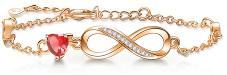 Tusuzik Armband Damen Schmuck Rosegold Damen Armkette Damen Silber 925 Zirkonia Unendlichkeitszeichen Weihnachtsgeschenke für Frauen Freundin