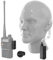 Wireless Headset with Clear Acoustic Tube Earpiece and 2 Pin Dongle,Walkie Talkie Bluetooth Headset with PTT Microphone Speaker for BaoFeng Kenwood Btech Two Way Radio & More