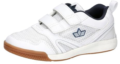 Lico Unisex Kinder Boulder V Hallenturnschuhe, Weiss Marine, 33 EU