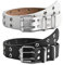 Kalamakala Punk Gürtel 2 Stücke, Nietengürtel Damen und Herren, Doppelloch Leder Metall Punk Rock Nietengürtel für Cosplay, Hip Hop, Rock oder Gothic-Outfits