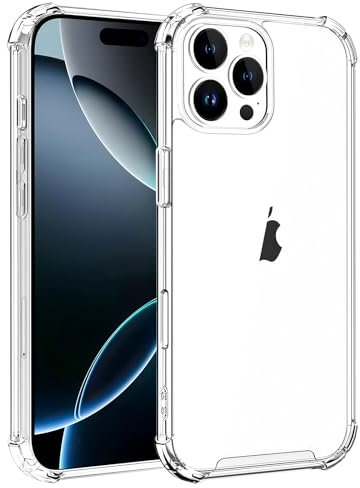 Whioltl Clear Case for iPhone 16 Pro Max 6.9-inch, Non-Yellowing Phone Bumper Cover, Crystal Transparent TPU Phone Case, Anti-Scratch and Shockproof with Airbag Drop Protection, Thin Slim Fit Cover