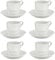 Set 6 tazas cafe porcelana blanca con pl colección VESSIA