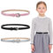 YUFFQOPC 3 Stück kindergürtel mädchen, PU Leder Kinder Gürtel Mädchen, Skinny Gürtel, Verstellbarer Glitzergürtel, Süßer Schmaler Kindergürtel für Jeans Rock Kleidung