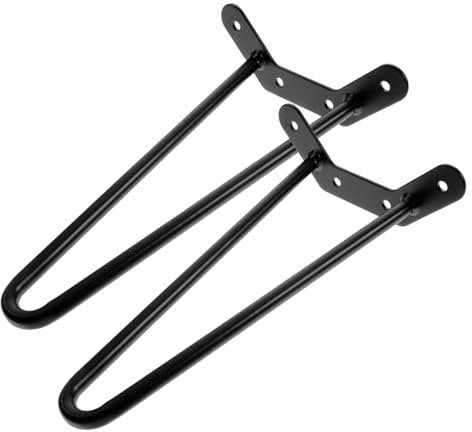 Homoyoyo 2pcs Hairpin Table Legs Metal Legs for Furniture Desk Replacement Smooth Surface and Coating
