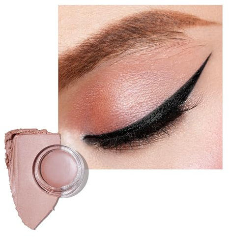 Oulac Matte Lidschatten Pfirsich Rosa Wasserfest | Lidschatten Primer Feine Textur Hält 16 Stunden + | Schnell Trocknend Wischfeste Matte Oberfläche | Vegan | 06g (CM05) Nubile